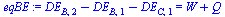 `+`(DE[B, 2], `-`(DE[B, 1]), `-`(DE[C, 1])) = `+`(W, Q)
