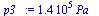 `:=`(p3_, `+`(`*`(0.144e6, `*`(Pa_))))