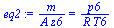 `:=`(eq2, `/`(`*`(m), `*`(A, `*`(z6))) = `/`(`*`(p6), `*`(R, `*`(T6))))