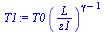 `*`(T0, `*`(`^`(`/`(`*`(L), `*`(z1)), `+`(gamma, `-`(1)))))