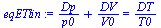 `+`(`/`(`*`(Dp), `*`(p0)), `/`(`*`(DV), `*`(V0))) = `/`(`*`(DT), `*`(T0))