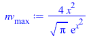 `+`(`/`(`*`(4, `*`(`^`(x, 2))), `*`(`^`(Pi, `/`(1, 2)), `*`(exp(`*`(`^`(x, 2)))))))