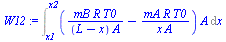 Int(`*`(`+`(`/`(`*`(mB, `*`(R, `*`(T0))), `*`(`+`(L, `-`(x)), `*`(A))), `-`(`/`(`*`(mA, `*`(R, `*`(T0))), `*`(x, `*`(A))))), `*`(A)), x = x1 .. x2)