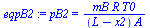 pB2 = `/`(`*`(mB, `*`(R, `*`(T0))), `*`(`+`(L, `-`(x2)), `*`(A)))