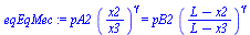 `*`(pA2, `*`(`^`(`/`(`*`(x2), `*`(x3)), gamma))) = `*`(pB2, `*`(`^`(`/`(`*`(`+`(L, `-`(x2))), `*`(`+`(L, `-`(x3)))), gamma)))