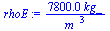 `+`(`/`(`*`(7800., `*`(kg_)), `*`(`^`(m_, 3))))