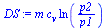 `:=`(DS, `*`(m, `*`(c[v], `*`(ln(`/`(`*`(p2), `*`(p1)))))))