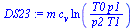 `:=`(DS23, `*`(m, `*`(c[v], `*`(ln(`/`(`*`(T0, `*`(p1)), `*`(p2, `*`(T1))))))))