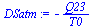 `:=`(DSatm, `+`(`-`(`/`(`*`(Q23), `*`(T0)))))