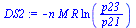 `:=`(DS2, `+`(`-`(`*`(n, `*`(M, `*`(R, `*`(ln(`/`(`*`(p23), `*`(p21))))))))))