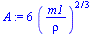`+`(`*`(6, `*`(`^`(`/`(`*`(m1), `*`(rho)), `/`(2, 3)))))