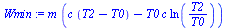 `:=`(Wmin, `*`(m, `*`(`+`(`*`(c, `*`(`+`(T2, `-`(T0)))), `-`(`*`(T0, `*`(c, `*`(ln(`/`(`*`(T2), `*`(T0)))))))))))