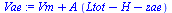 `:=`(Vae, `+`(Vm, `*`(A, `*`(`+`(Ltot, `-`(H), `-`(zae))))))