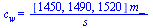 c[w] = `/`(`*`([1450, 1490, 1520], `*`(m_)), `*`(s_))