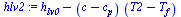 `:=`(hlv2, `+`(h[lv0], `-`(`*`(`+`(c, `-`(c[p])), `*`(`+`(T2, `-`(T[f])))))))