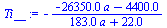 `:=`(Ti__, `+`(`-`(`/`(`*`(`+`(`-`(`*`(26350., `*`(a))), `-`(4400.))), `*`(`+`(`*`(183., `*`(a)), 22.))))))