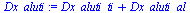 `:=`(Dx_aluti, `+`(Dx_aluti_ti, Dx_aluti_al))