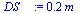 `:=`(DS__, `+`(`*`(.1566907, `*`(m_))))