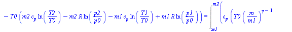 `:=`(eqPhi12, `+`(`*`(m2, `*`(c[v], `*`(`+`(T2, `-`(T0))))), `-`(`*`(m1, `*`(c[v], `*`(`+`(T1, `-`(T0)))))), `*`(p0, `*`(V1, `*`(`+`(1, `-`(`/`(`*`(p2, `*`(T0)), `*`(p0, `*`(T2)))))))), `-`(`*`(p0, `*...