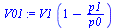 `:=`(V01, `*`(V1, `*`(`+`(1, `-`(`/`(`*`(p1), `*`(p0)))))))