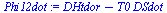 `:=`(Phi12dot, `+`(DHtdor, `-`(`*`(T0, `*`(DSdot)))))