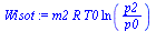 `:=`(Wisot, `*`(m2, `*`(R, `*`(T0, `*`(ln(`/`(`*`(p2), `*`(p0))))))))