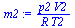 `:=`(m2, `/`(`*`(p2, `*`(V2)), `*`(R, `*`(T2))))