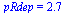 pRdep = 2.67