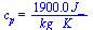 c[p] = `+`(`/`(`*`(1900., `*`(J_)), `*`(kg_, `*`(K_))))