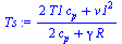 `:=`(Ts, `/`(`*`(`+`(`*`(2, `*`(T1, `*`(c[p]))), `*`(`^`(v1, 2)))), `*`(`+`(`*`(2, `*`(c[p])), `*`(gamma, `*`(R))))))