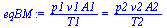 `:=`(eqBM, `/`(`*`(p1, `*`(v1, `*`(A1))), `*`(T1)) = `/`(`*`(p2, `*`(v2, `*`(A2))), `*`(T2)))