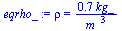 `:=`(eqrho_, rho = `+`(`/`(`*`(.6865823000, `*`(kg_)), `*`(`^`(m_, 3)))))