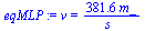 `:=`(eqMLP, v = `+`(`/`(`*`(381.6398339, `*`(m_)), `*`(s_))))