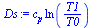 `*`(c[p], `*`(ln(`/`(`*`(T1), `*`(T0)))))