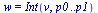 w = Int(v, p0 .. p1)