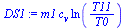 `*`(m1, `*`(c[v], `*`(ln(`/`(`*`(T11), `*`(T0))))))