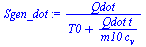 `/`(`*`(Qdot), `*`(`+`(T0, `/`(`*`(Qdot, `*`(t)), `*`(m10, `*`(c[v]))))))