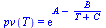pv(T) = exp(`+`(A, `-`(`/`(`*`(B), `*`(`+`(T, C))))))