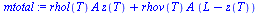 `:=`(mtotal, `+`(`*`(rhol(T), `*`(A, `*`(z(T)))), `*`(rhov(T), `*`(A, `*`(`+`(L, `-`(z(T))))))))