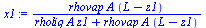 `:=`(x1, `/`(`*`(`*`(rhovap, `*`(A, `*`(`+`(L, `-`(z1)))))), `*`(`+`(`*`(rholiq, `*`(A, `*`(z1))), `*`(rhovap, `*`(A, `*`(`+`(L, `-`(z1)))))))))