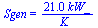 Sgen = `+`(`/`(`*`(21., `*`(kW_)), `*`(K_)))