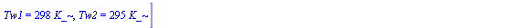 [Wdot = `+`(`*`(0.8e7, `*`(W_))), p2 = `+`(`*`(0.500e6, `*`(Pa_))), V = `+`(`*`(220, `*`(`^`(m_, 3)))), p1 = `+`(`*`(0.1e7, `*`(Pa_))), PC = `+`(`/`(`*`(0.50e8, `*`(J_)), `*`(kg_))), eta = .4, Tw1 = `...
