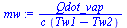 `/`(`*`(Qdot_vap), `*`(c, `*`(`+`(Tw1, `-`(Tw2)))))
