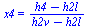 x4 = `/`(`*`(`+`(h4, `-`(h2l))), `*`(`+`(h2v, `-`(h2l))))
