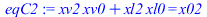 `+`(`*`(xv2, `*`(xv0)), `*`(xl2, `*`(xl0))) = x02
