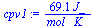 `:=`(cpv1, `+`(`/`(`*`(69.080, `*`(J_)), `*`(mol_, `*`(K_)))))