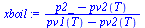 `:=`(xboil, `/`(`*`(`+`(p2_, `-`(pv2(T)))), `*`(`+`(pv1(T), `-`(pv2(T))))))