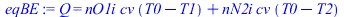 Q = `+`(`*`(nO1i, `*`(cv, `*`(`+`(T0, `-`(T1))))), `*`(nN2i, `*`(cv, `*`(`+`(T0, `-`(T2))))))