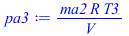 `/`(`*`(ma2, `*`(R, `*`(T3))), `*`(V))