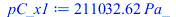 Typesetting:-mprintslash([pC_x1 := `+`(`*`(211032.6193, `*`(Pa_)))], [`+`(`*`(211032.6193, `*`(Pa_)))])